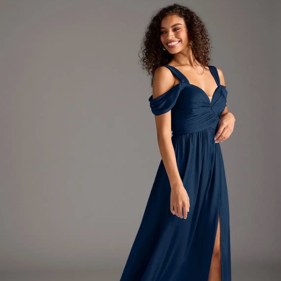 New Azazie “Lianne” Dark Navy Bridesmaids Dress - Picture 5 of 12